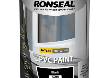 Ronseal uPVC Paint Black Satin 750ml