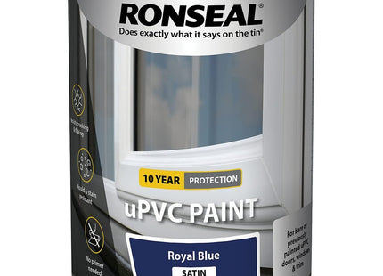 Ronseal uPVC Paint Royal Blue Satin 750ml