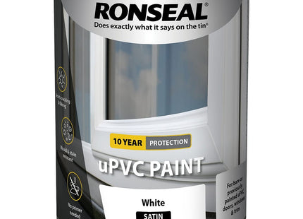 Ronseal uPVC Paint White Satin 750ml