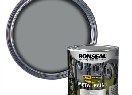 Ronseal Direct to Metal Silver Gloss 250ml