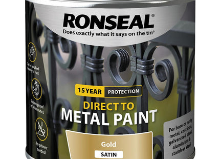 Ronseal Direct to Metal Gold Satin 250ml
