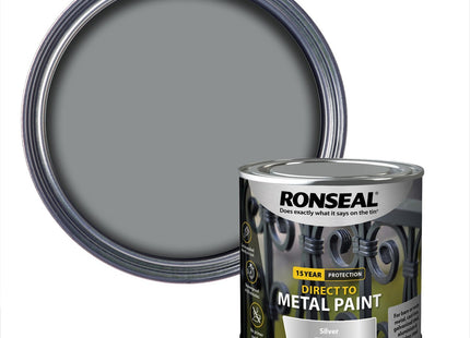 Ronseal Direct to Metal Silver Satin 250ml