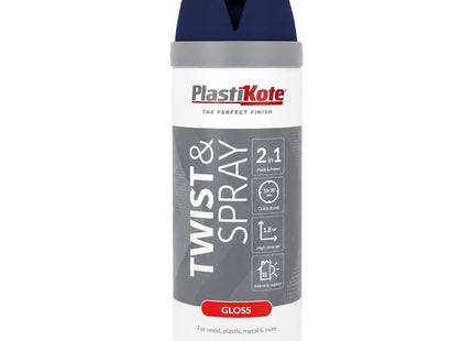 PlastiKote Twist & Spray Gloss Pottery Blue 400ml