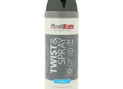 PlastiKote Twist & Spray Matt 400ml Blue Steel