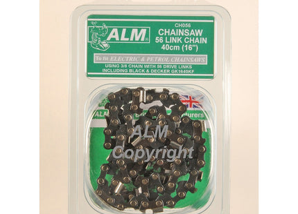 ALM Manufacturing 3/8-inch x 56-Links Chainsaw Chain Fits 40cm Bars, Silver CH056