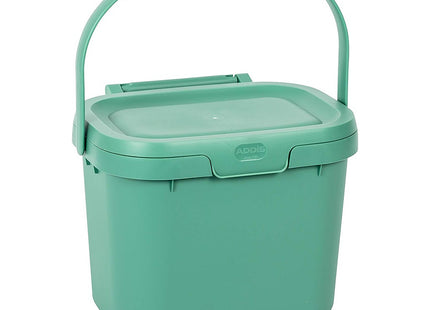 Addis Everyday Kitchen Food Waste Compost Caddy Bin, 4.5 Litre, Sage Green 518534