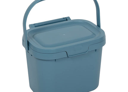 Addis Everyday Kitchen Food Waste Compost Caddy Bin, 4.5 Litre, Air Blue 518695