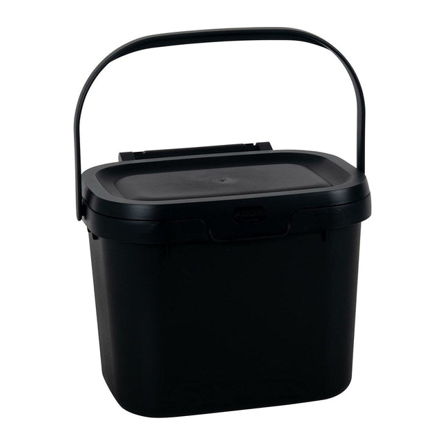 Addis Everyday Kitchen Food Waste Compost Caddy Bin, 4.5 Litre, Black 518253