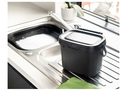 Addis Everyday Kitchen Food Waste Compost Caddy Bin, 4.5 Litre, Black 518253