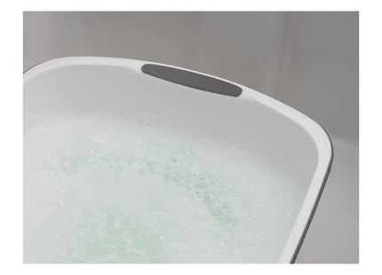 Addis Premium Soft Grip Large Rectangular Washing Up Bowl, 9.5 Litre, White and Grey