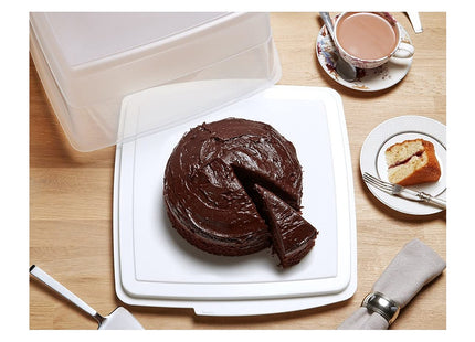 Addis Cake Store with Lid, Fits up to 31.5cm (12 Inch) Round or Square Cakes, Dishwasher Safe
