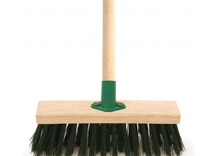 Charles Bentley 11" Broom Stk Brkt Green PVC Hdl
