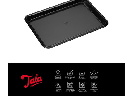 Tala Performance Baking Tray, Professional Gauge Carbon Steel with Eclipse Non-Stick Coating, Perfect for Cooking and Roasting, 34.5x24.3x2.1 cm