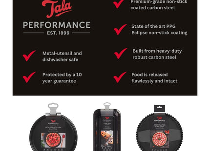 Tala Performance Baking Tray, Professional Gauge Carbon Steel with Eclipse Non-Stick Coating, Perfect for Cooking and Roasting, 34.5x24.3x2.1 cm