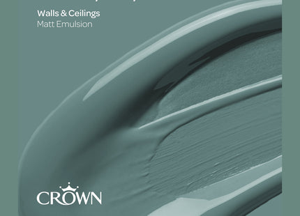 Crown Walls & Ceilings Matt Emulsion Paint Botany Bay 2.5 Litre