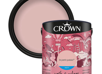 Crown Walls & Ceilings Matt Emulsion Paint Le Petit Palais 2.5 Litre