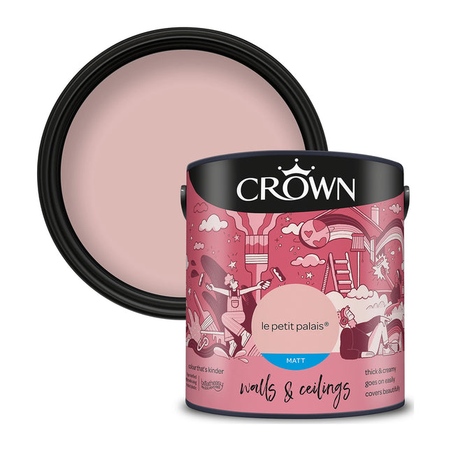 Crown Walls & Ceilings Matt Emulsion Paint Le Petit Palais 2.5 Litre
