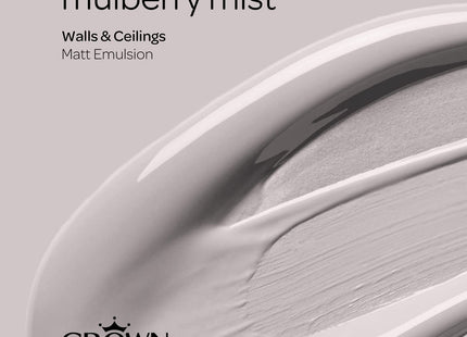 Crown Walls & Ceilings Mauve Matt Emulsion Paint 2.5 Litre