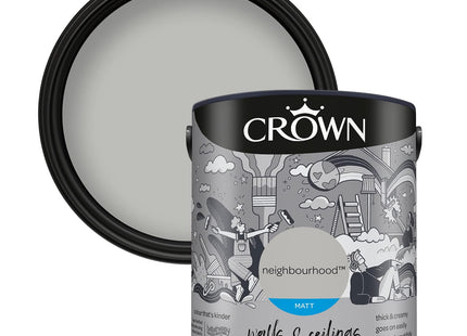 Crown Walls & Ceilings Matt Emulsion Paint 2.5 Litre - Neighbourhood