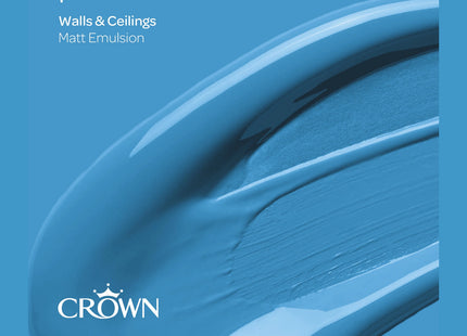 Crown Walls & Ceilings Matt Emulsion Paint Peekaboo Blue 2.5 Litre