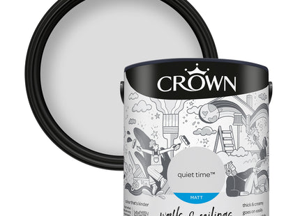 Crown Walls & Ceilings Matt Emulsion Paint Quiet Time 2.5 Litre