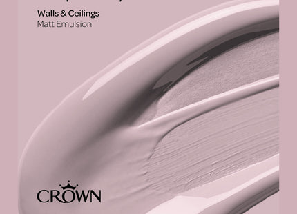 Crown Walls & Ceilings Matt Emulsion Paint Raspberry Souffle 2.5 Litre