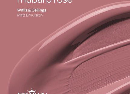 Crown 2.5 Litre Breatheasy Matt Emulsion Paint for Walls & Ceilings - Rhubarb Rose