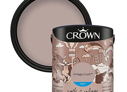 Crown Walls & Ceilings Mocha Matt Emulsion Paint 2.5 Litre