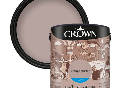 Crown Walls & Ceilings Mocha Matt Emulsion Paint 2.5 Litre