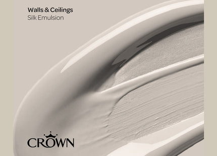Crown Walls & Ceilings Silk Emulsion Paint Linen Blend 2.5 Litre