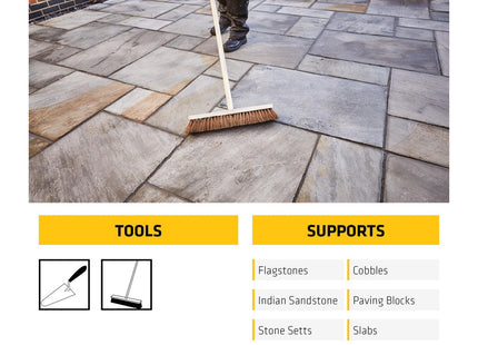 Everbuild Sika - FastFix All Weather Self-Setting Paving Jointing Compound - Ready to Use - No Mixing Required - Deep Grey - 14kg - 20 sq. m