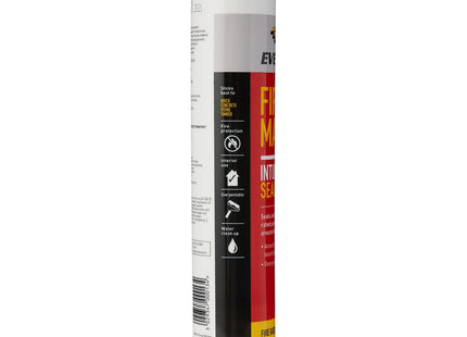 Everbuild Everflex Fire Mate Intumescent Acrylic Sealant - Fast Curing - Permanently Flexible - Fire Resistant - White - 295ml