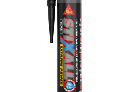 Everbuild Sika Stixall - Extreme Power Sealant and Adhesive - Waterproof - Black - 290ml
