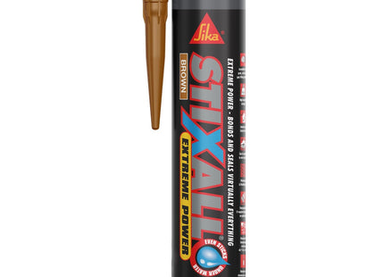 Everbuild Sika Stixall - Extreme Power Sealant and Adhesive - Waterproof - Brown - 290ml