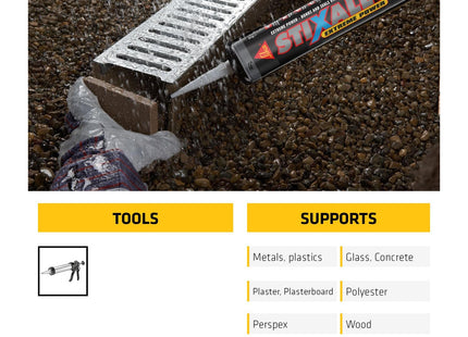 Everbuild Sika Stixall - Extreme Power Sealant and Adhesive - Waterproof - Brown - 290ml