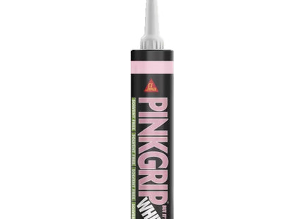 Everbuild Sika Pinkgrip Solvent Free Grab Adhesive - Overpaintable - Ideal for Interior Use - White - 380ml