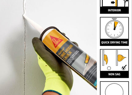 Everbuild SikaSeal One Hour Caulk (Previously Everflex 125), White, 380ml