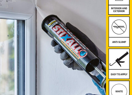 Everbuild Stixall - Extreme Power Sealant And Adhesive - Waterproof - White - 80ml