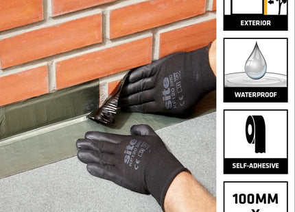 Everbuild Black Jack Strong Self Adhesive Flashing Tape - Natural Lead-Look Finish - 100mm x 3m