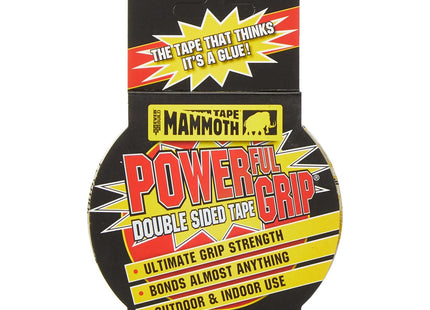 Everbuild Mammoth Powerful Grip Tape - Reinforced Double Sided Tape - Heavy Duty - Clear - 12mm x 2.5m