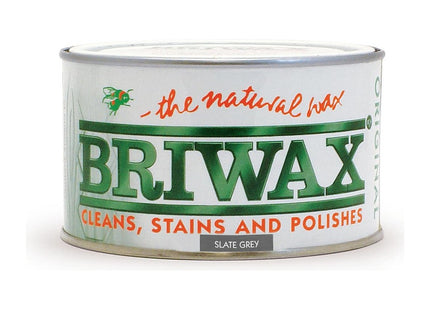 Briwax Original Slate Grey 400g -- Multi-Shade Wood Wax Polish Ideal for Furniture Restoration & DIY Wood Projects