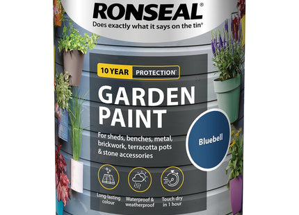 Ronseal Garden Paint Bluebell, 750ml RSLGPBLUB750