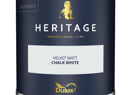 Dulux Heritage Velvet Matt Emulsion Tester Pot 125ml - Chalk White