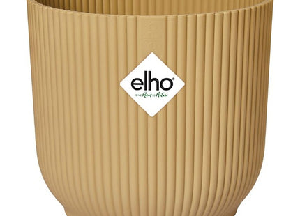 Elho Vibes Fold Round 18cm Flower Pot - Butter Yellow