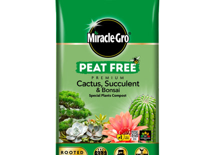 Miracle-Gro Peat Free Cactus/Bonsai Compost - 10 Litre