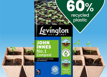 Levington Peat Free John Innes No.1, 25 Litre - Perfect for Seeds, Seedlings, Plug Plants & Propagation
