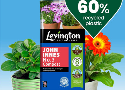 Levington Peat Free John Innes No.3, 25 Litre - Perfect for final potting of plants into Pots or Outdoor Containers, Brown 121130
