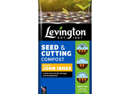 Levington Peat Free Seed Compost, with added John Innes, 25 Litre, Brown