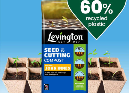 Levington Peat Free Seed Compost, with added John Innes, 25 Litre, Brown