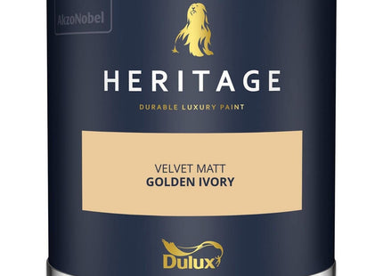 Dulux Heritage Velvet Matt Emulsion Tester Pot 125ml - Golden Ivory